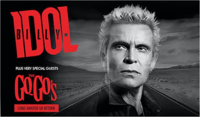 Billy Idol and The Go-Go's will join forces for a tour of UK arena in 2022, kicking off in Glasgow.