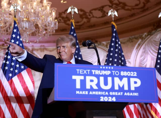 Former US President Donald Trump has announced he wants to stand in the 2024 US presidential election (Photo by Joe Raedle/Getty Images)