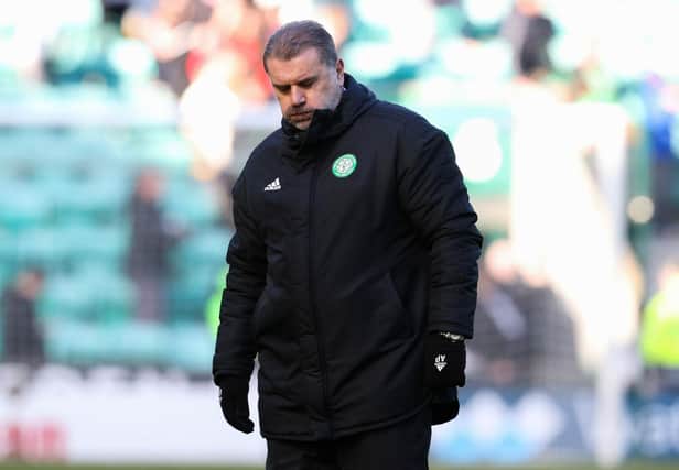 Celtic manager Ange Postecoglou at full-time after the goalless draw with Hibs. (Photo by Alan Harvey / SNS Group)