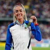 Eilish McColgan with her Commonwealth Games silver medal after the Women’s 5000m Final at Alexander Stadium, Birmingham.