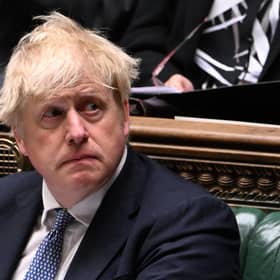 Prime Minister Boris Johnson during his statement on the Sue Gray report, in the House of Commons in London. Picture: Jessica Taylor/AFP via Getty Images