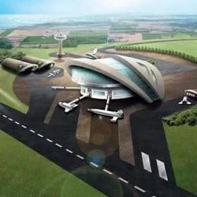 An image of the proposed spaceport on Unst