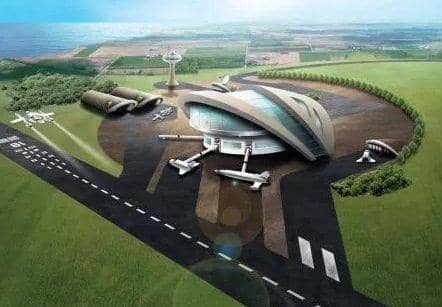 An image of the proposed spaceport on Unst