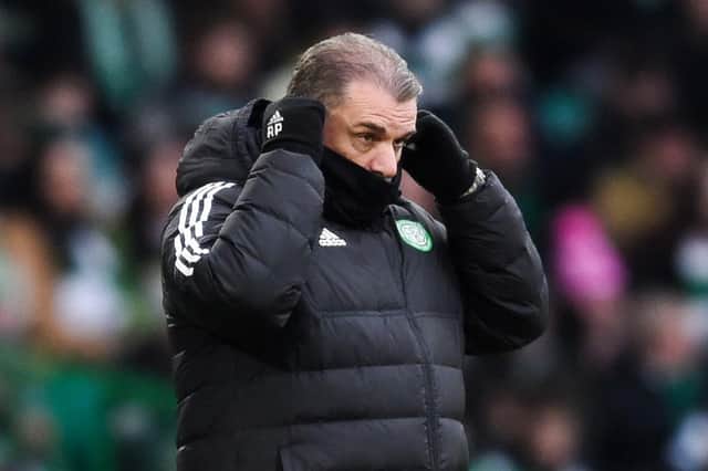 Celtic manager Ange Postecoglou was critical of the Parkhead pitch after the 5-0 win over Morton in the Scottish Cup. (Photo by Ross MacDonald / SNS Group)