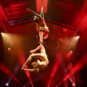 Morgan Barbour and Freya Pellie are among the performers in Le Haggis, the cabaret show revived for this year's Big Burns Supper festival in Dumfries. Picture: Stuart Walker