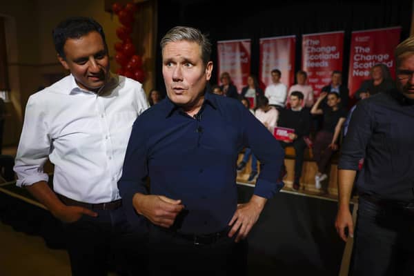 Sir Keir Starmer and Scottish Labour leader Anas Sarwar. Picture: Jeff J Mitchell/Getty Images