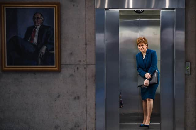 Nicola Sturgeon at the Scottish Parliament
