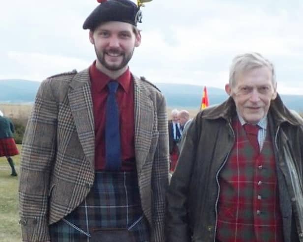 Dr Christopher Duffy (right) pictured at Culloden with Andrew McKenzie, former manager of the battlefield and founder of Highland Historian tours. PIC:  Contributed.