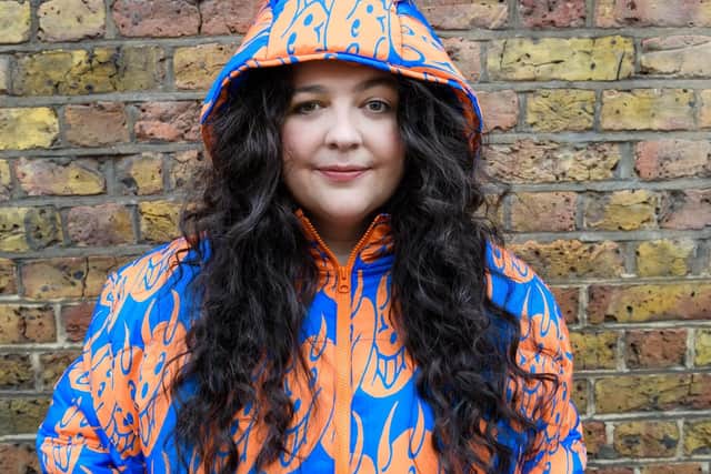 Ashley Storrie stars as Nina, who like Storrie, has autism in the new BBC comedy drama, Dinosaur. Pic: Steve Ullathorne