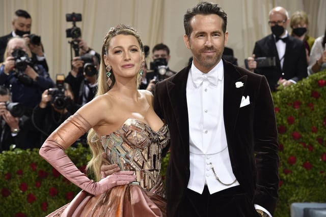 Blake Lively, left, and Ryan Reynolds attend The Metropolitan Museum of Art's Costume Institute benefit gala celebrating the opening of the "In America: An Anthology of Fashion" Photo by Evan Agostini/Invision/AP