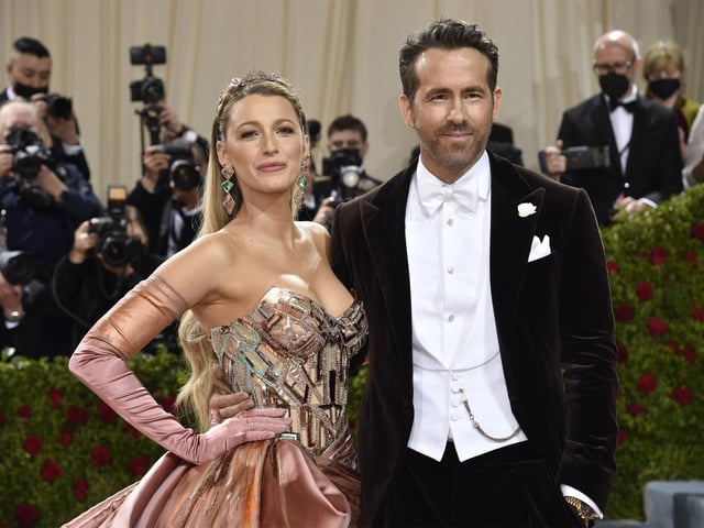Blake Lively, left, and Ryan Reynolds attend The Metropolitan Museum of Art's Costume Institute benefit gala celebrating the opening of the "In America: An Anthology of Fashion" Photo by Evan Agostini/Invision/AP