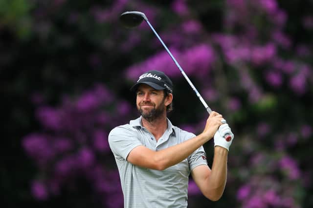 Scott Jamieson plays his tee shot on the 10th hole during day one of the South African Open at Gary Player CC in Sun City, South Africa. Picture: Warren Little/Getty Images