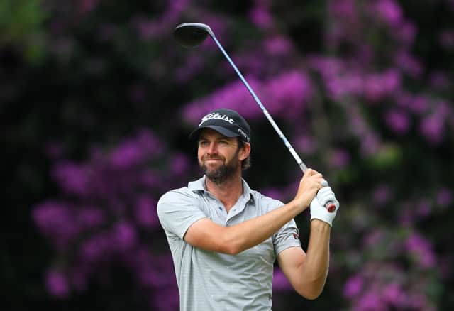 Scott Jamieson plays his tee shot on the 10th hole during day one of the South African Open at Gary Player CC in Sun City, South Africa. Picture: Warren Little/Getty Images