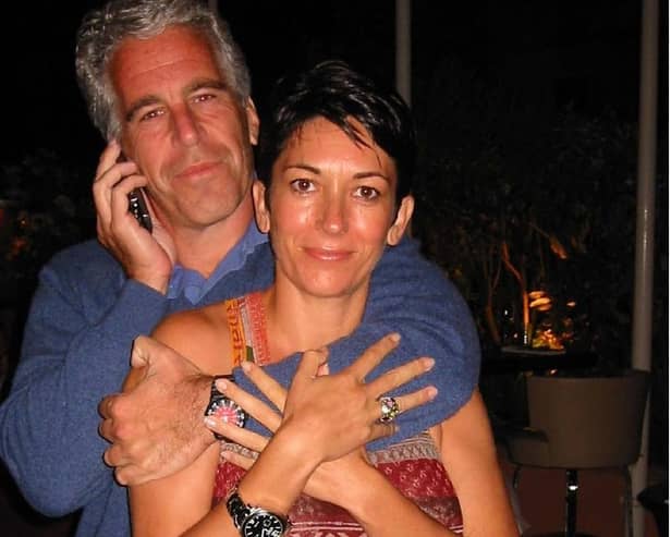 Undated handout file photo issued by US Department of Justice of Ghislaine Maxwell with Jeffrey Epstein.