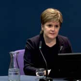 Former Scottish first minister Nicola Sturgeon giving evidence to the UK Covid-19 Inquiry hearing at the Edinburgh International Conference Centre