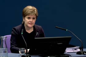 Former Scottish first minister Nicola Sturgeon giving evidence to the UK Covid-19 Inquiry hearing at the Edinburgh International Conference Centre
