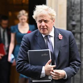 Boris Johnson leaves number 10, Downing Street as he heads to the weekly Cabinet meeting