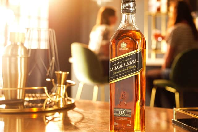 FTSE-100 spirits giant Diageo has a vast portfolio that includes Johnnie Walker whisky, pictured, Guinness stout and Smirnoff vodka.