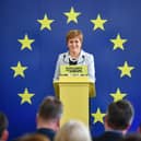 Nicola Sturgeon, attends European Election campaign launch with the six candidates at Dynamic Earth on May 9, 2019 in Edinburgh