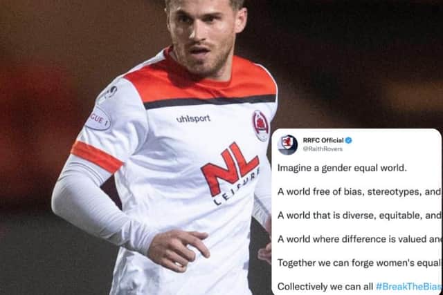 Raith Rovers are facing backlash after tweeting a message about International Women’s Day