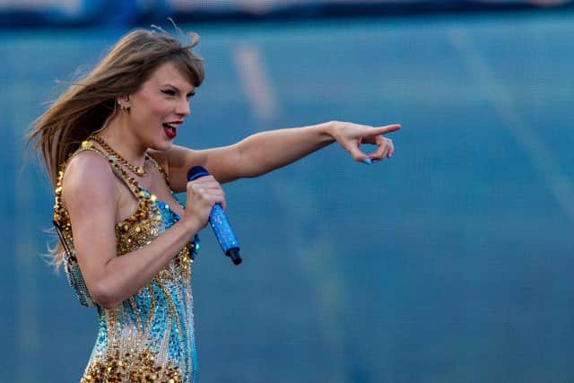 Pop superstar Taylor Swift on stage at Murrayfield, where she kicked off the European leg of her Eras tour in June last year (Picture: Lisa Ferguson)