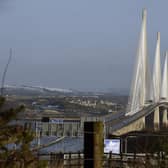 There have been four incidents and three closures involving ice falling from the Queensferry Crossing. Picture: Lisa Ferguson