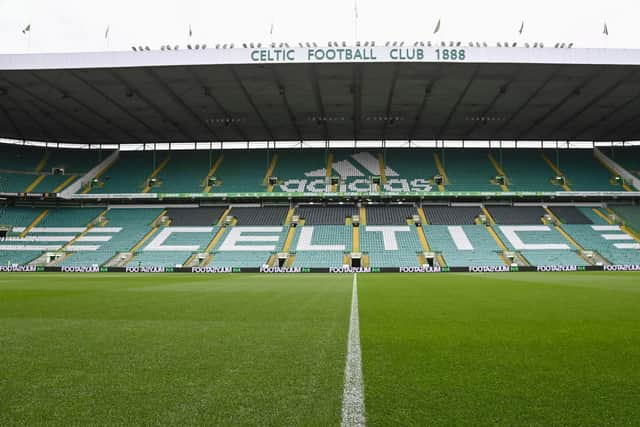 Celtic will be presented with the Premiership trophy after Saturday's match against Aberdeen at Celtic Park. (Photo by Rob Casey / SNS Group)