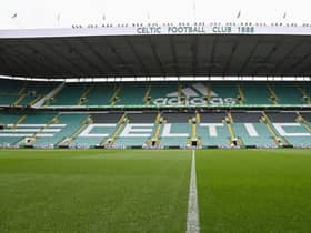 Celtic will be presented with the Premiership trophy after Saturday's match against Aberdeen at Celtic Park. (Photo by Rob Casey / SNS Group)