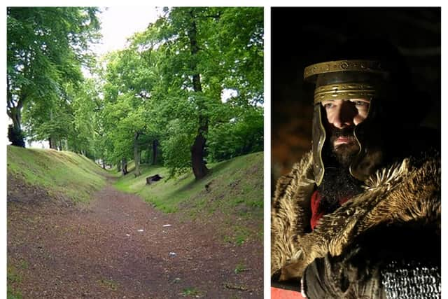 The guerilla warfare broke out beyond the Antonine Wall with Roman Legionaries (right) attacking the Mae Tae confederation of tribal groups to the north. PIC: geograph.org/TSPL.