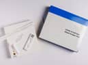 A lateral flow test kit.