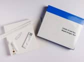 A lateral flow test kit.
