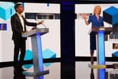 Rishi Sunak and Liz Truss taking part in the BBC Tory leadership debate live. Our Next Prime Minister, presented by Sophie Raworth. Picture: Jacob King/PA Wire