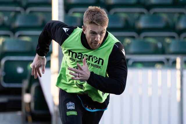 Kyle Steyn trains at Scotstoun ahead of Glasgow Warriors' Challenge Cup tie against Bath.  (Photo by Craig Williamson / SNS Group)