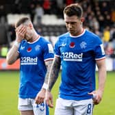 Rangers' Ryan Kent and Ryan Jack trudge off dejectedly after the 1-1 draw with St Mirren earlier this month.