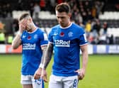 Rangers' Ryan Kent and Ryan Jack trudge off dejectedly after the 1-1 draw with St Mirren earlier this month.
