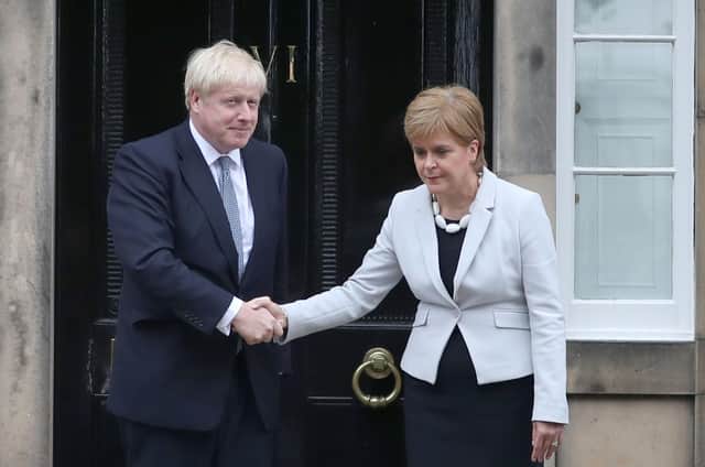 The First Minister Nicola Sturgeon is set to welcome Prime Minister Boris Johnson to Bute House.