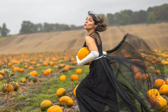 Hannah Visocchi plays a pumpkin farmer called Ella in Dundee Rep's reimagining of Cinderella PIC: Tommy Ga-Ken Wan