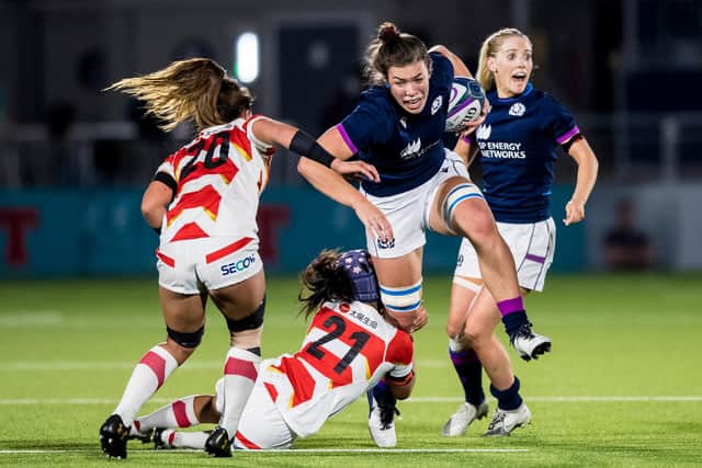 Louise McMillan in action for Scotland during their win over Japan in the autumn. (Photo by Ross Parker / SNS Group)