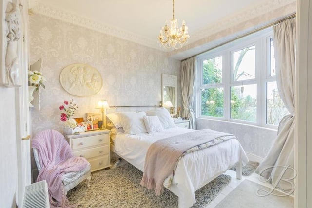 It's time now to take a look at the main three bedrooms, beginning with the delightful master. It boasts decorative coving and a bay window overlooking the front of the Alexandra Avenue property.