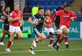 Glasgow Warriors' Duncan Weir runs through for the opening try against Newcastle Falcons. Picture: Ross MacDonald/SNS
