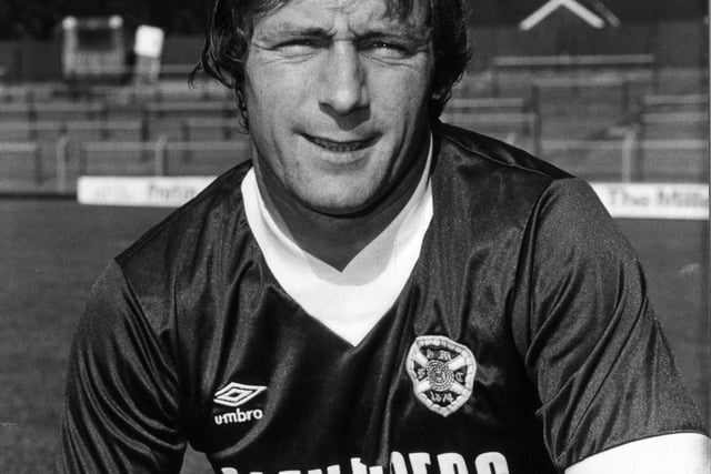 A portrait of Hearts player Willie Johnston taken in 1982.