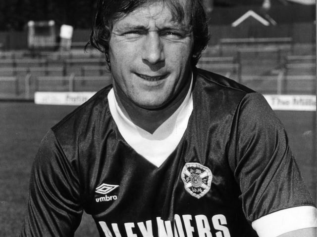 A portrait of Hearts player Willie Johnston taken in 1982.