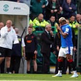 Alfredo Morelos' red card left Rangers with nine men on the pitch.
