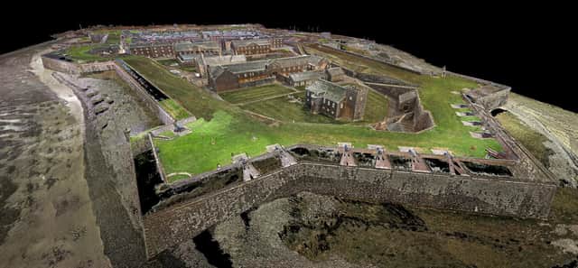 The data collected to make the image will be used to monitor coastal erosion around the historic landmark. PIC: HES.
