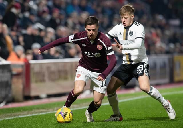 Cammy Devlin was a huge presence in the mifield for Hearts.  (Photo by Ross Parker / SNS Group)