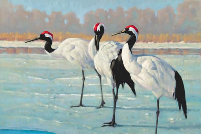 Peter Munro 'Japanese Cranes on Ice'