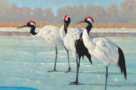 Peter Munro 'Japanese Cranes on Ice'