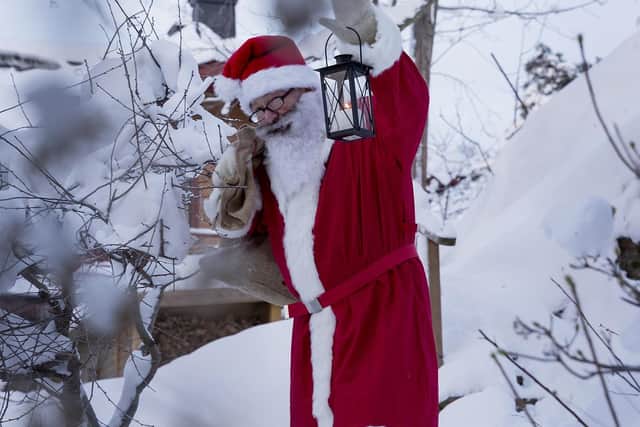 Seeing Santa in the snow is a highlight for visitors in Sweden. Pic: Visit Sweden/PA.