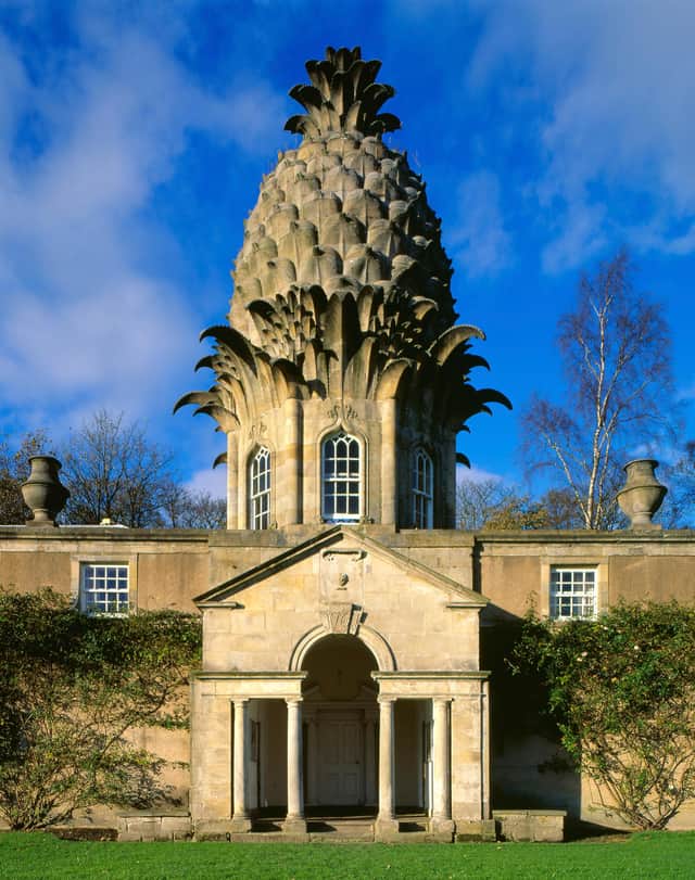 The 18th Century folly of The Pineapple at Dunmore. Plans have now been lodged to build 88 houses close by with a vistor centre also proposed by a private developer. PIC: NTS.