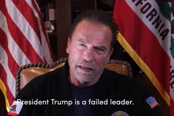 Arnold Schwarzenegger compared the mob that stormed the US Capitol to the Nazis and called President Donald Trump a failed leader who "will go down in history as the worst president ever" (Picture: Frank Fastner/Arnold Schwarzenegger via AP)